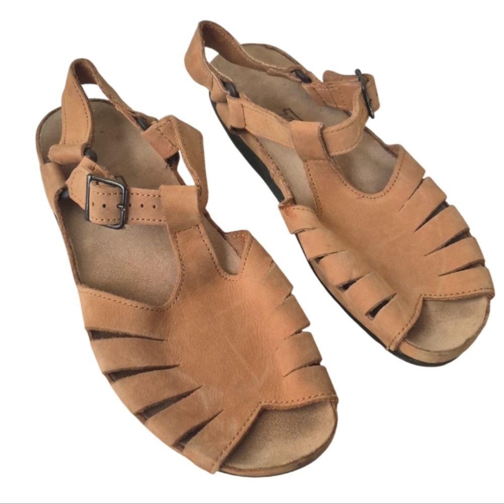 Teva Fisherman Sirena Nubuck Sandals Hiking Buckle Stone Tan Women’s Size 10